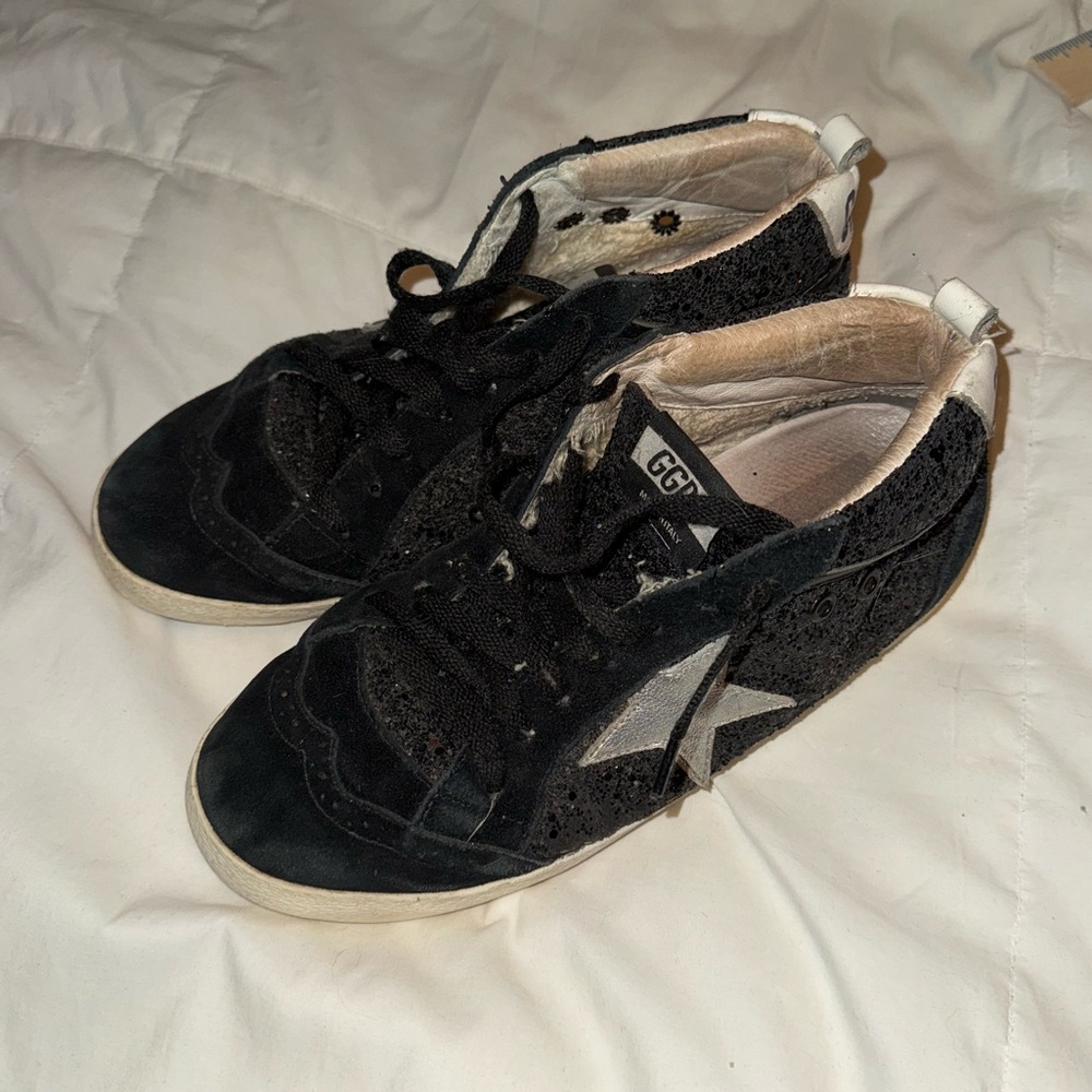 Golden Goose Black Sneakers with Star Detail